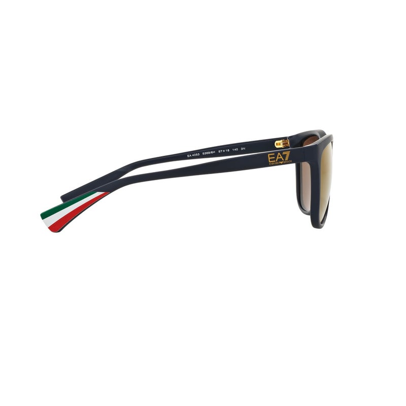 Armani 0EA4053 53686 57 Unisex Sunglasses - Polarized Brown Lens with Black Square Frame - Luxury Italian Eyewear - UV400 Protection - Image 3